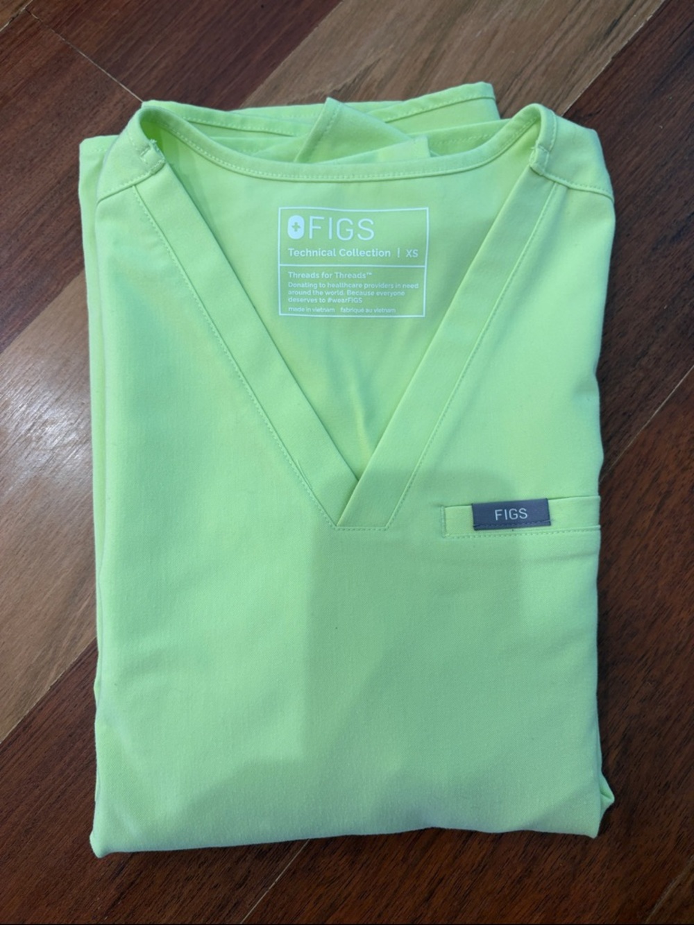 FIGS Sea Mist Natal - Flutter Sleeve Scrub Top XS